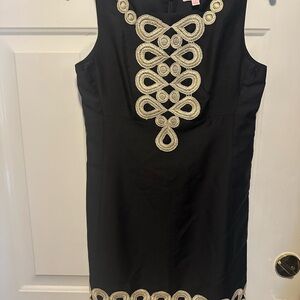 Lilly Pulitzer Black Dress with Gold Accents